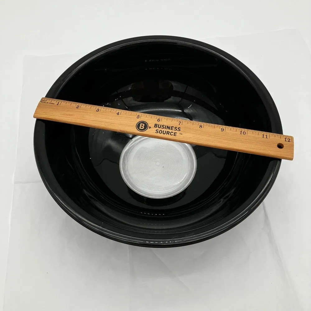 Pyrex Mixing Bowl 326 4L 4.2qt Jet Black Vintage 1980s Glass Large Serving Bowl